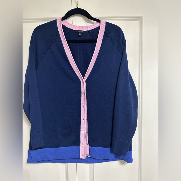 Talbots Color Block girlfriend sweater - Picture 2 of 6